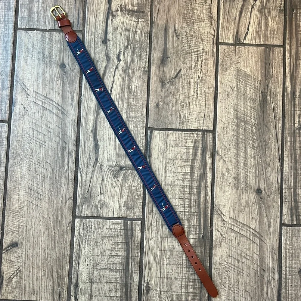 Kids' Blue and Brown Belt with Golf Design